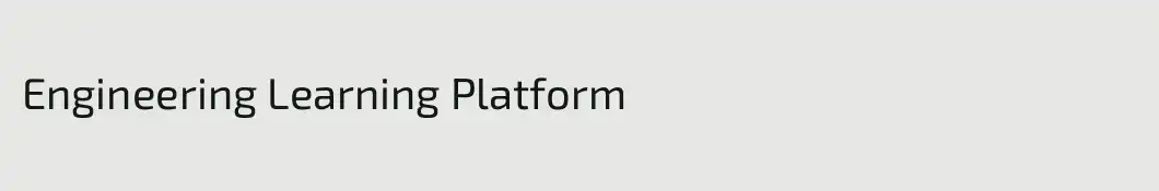 Engineering Learning Platform